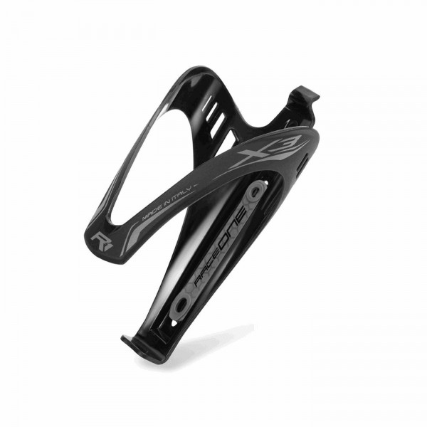 Bottle cage x3 in black/silver polycarbonate matt finish - 1