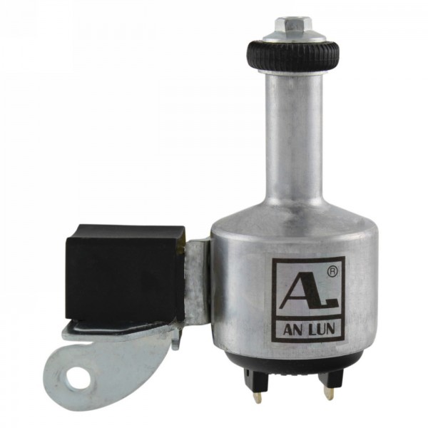 Dynamo anlun, aluminium, silver, 6v/3w, right, without holder, with double connection, with large rubber roller, oem - 1