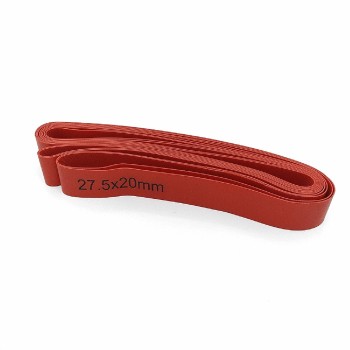 Par de cintas protectoras de ruedas rígidas de mtb, para rueda de 27,5x20mm, color rojo - 1