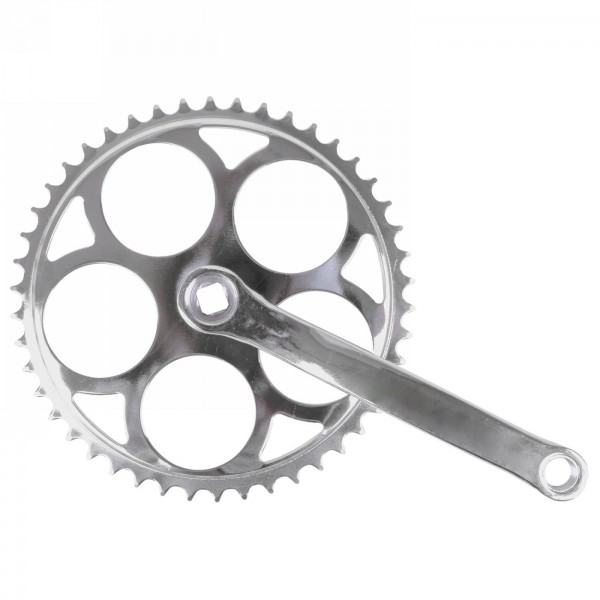 Crankset, 1-speed, 170 mm steel crank, steel chainring 44 t., jis, for square axle, chrome-plated, mv - 1