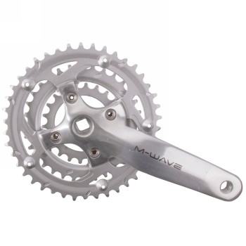 crankset m-wave, for 8(and 7)-gear, 170 mm aluminium crank, interchangeable steel chainrings 22/32/42 t., hole circle 64 - 1