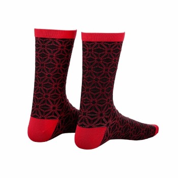 Halbhohe socken asan schwarz/rot – größe: xl - 1