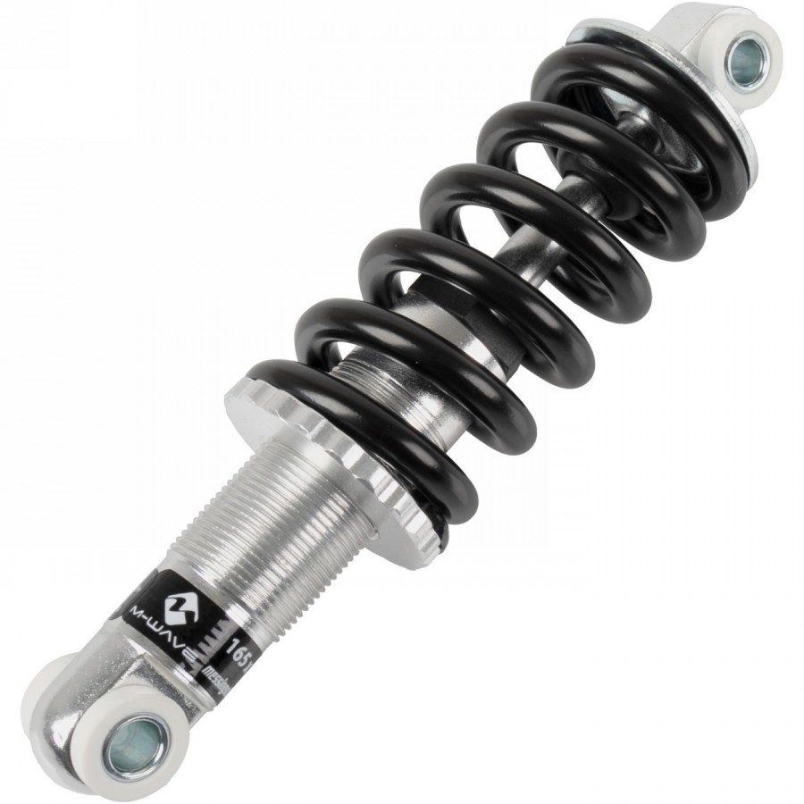 Suspension element m-wave, for rear triangle, 165 mm, aluminium, silver, with black steel spring, mv - 1