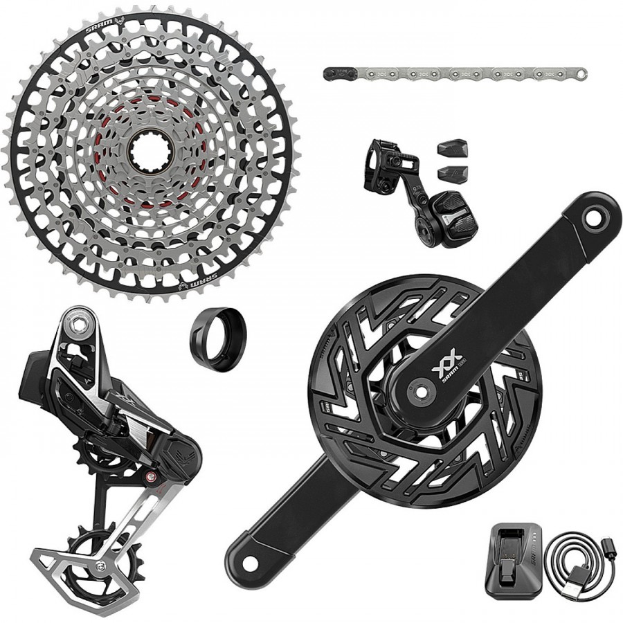 Sram Kit Xx Axs Eagle Transmission E-Mtb 104 Lk, Ohne Kurbelarme, 36T, 10-52T, Inkl. Ladegerät, Batterie & Kette - 2 - Gruppo co