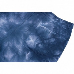 Sunday Pantalon de jogging court Bleu Tie-Dye, XL - 4