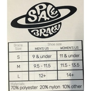 Space Brace Knöchelbandagen Schwarz, Größe L (Paar) - 6