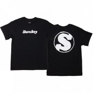 Sunday T-Shirt Hard Print Schwarz und Weiß, XL - 1