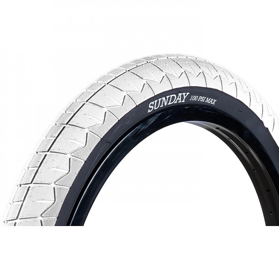 Tire Current V2 20X2.40" (Dual-Ply) White W/Black Wall - 1