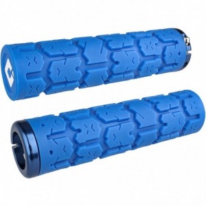 Puños Odi Rogue V2.1 Lock-On Azul Con Abrazaderas Azules 135Mm - 1