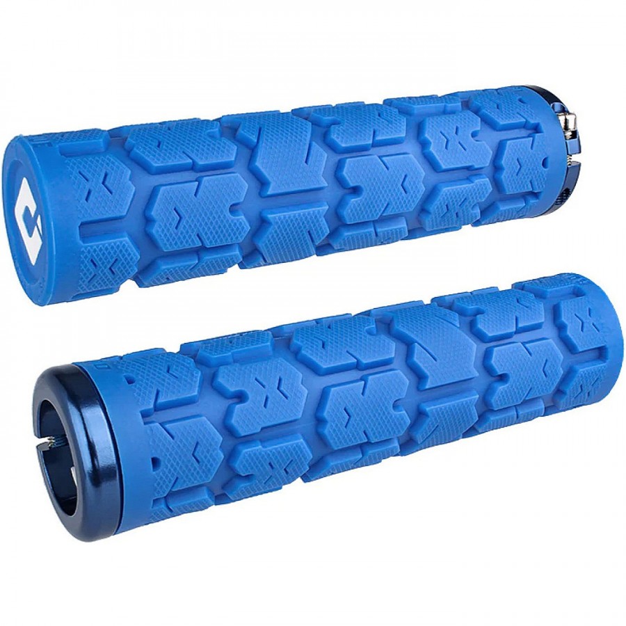 Odi Grips Rogue V2.1 Lock-On Blue W/ Blue Clamps 135Mm - 1
