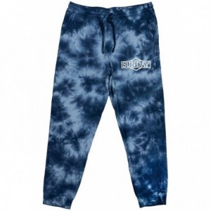 Sunday Pantalon de jogging long bleu tie-dye, XL - 1