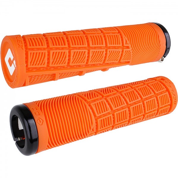 Odi Grips Reflex XL V2.1 Lock-On Orange mit schwarzen Klemmen 135 mm - 1