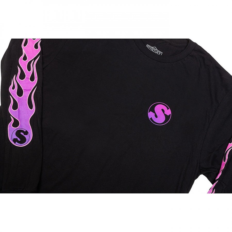 Sunday Long Sleeve Flame Schwarz Lila L - 2