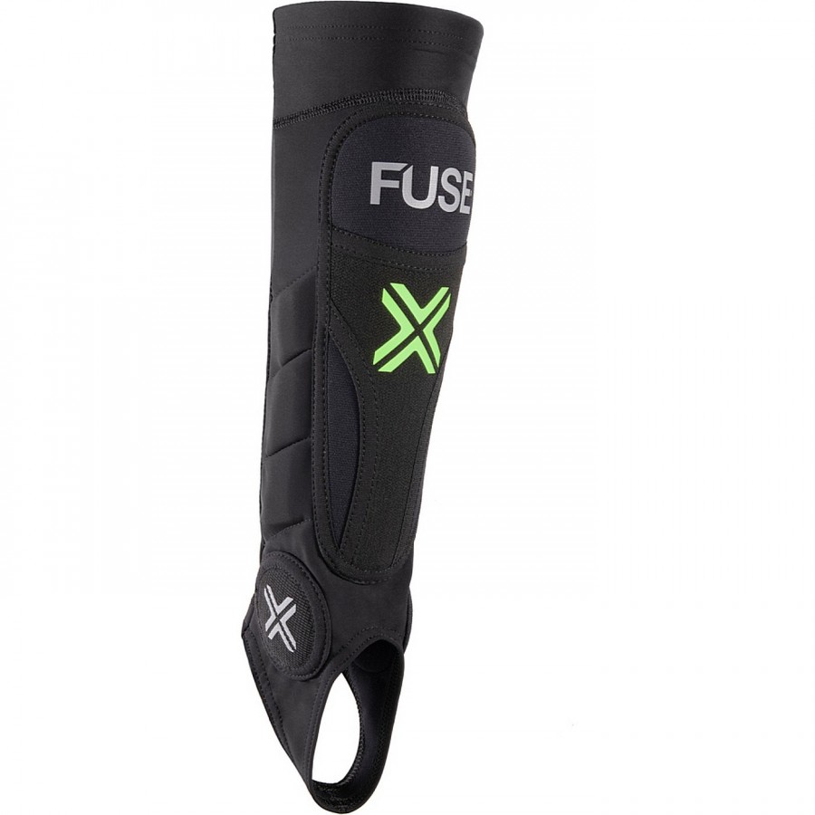 Fuse Omega Pro Shin Pad Combo Kids M-L Black/Neon Yellow - 2