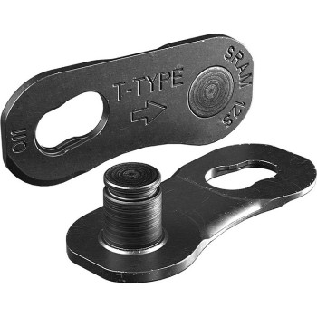 Candado de cadena Sram Power Lock T-Type para cadenas de 12 velocidades, paquete de 4 con revestimiento de PVD negro - 1