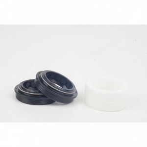 Kit d'essuie-glace anti-poussière pour fourche, 32 mm, noir (comprend des essuie-glaces à bride et des anneaux en mousse de 10 m