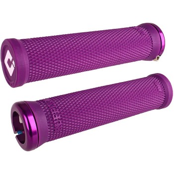 Odi Grips Ruffian V2.1 Lock-On Violet avec pinces violettes 135Mm - 1