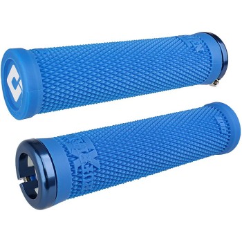 Odi Grips Ruffian Xl V2.1 Lock-On Bleu avec pinces bleues 135Mm - 1