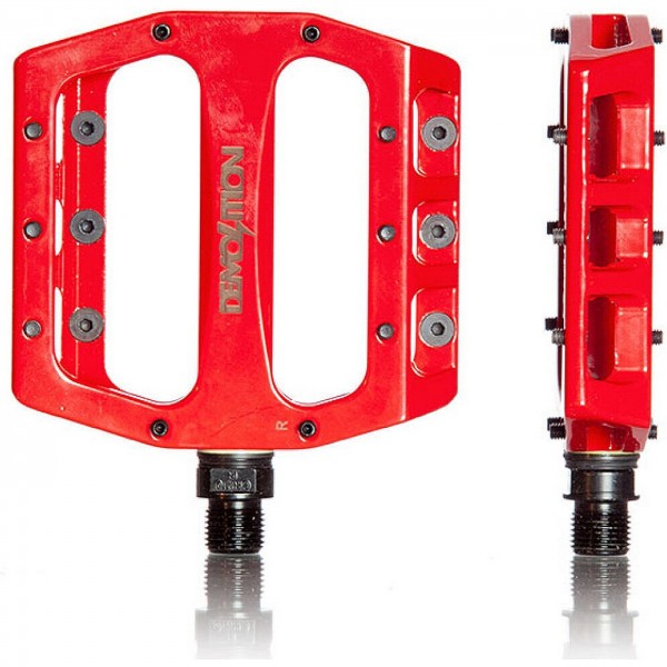 Pedales, Demolition Trooper 9/16", Rojo, Aluminio Cnc - 1