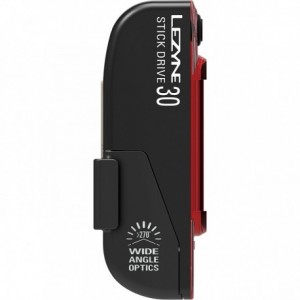 Stick Drive 30Lm LED-Rücklicht, USB-Stick Rech Schwarz - 2