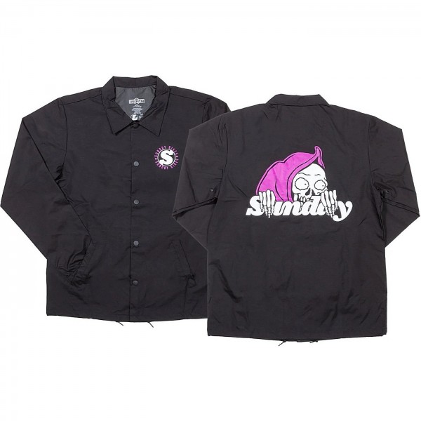 Chaqueta, cortavientos Sunday Creepy Sweeper - Negro con morado y blanco Sml - 1