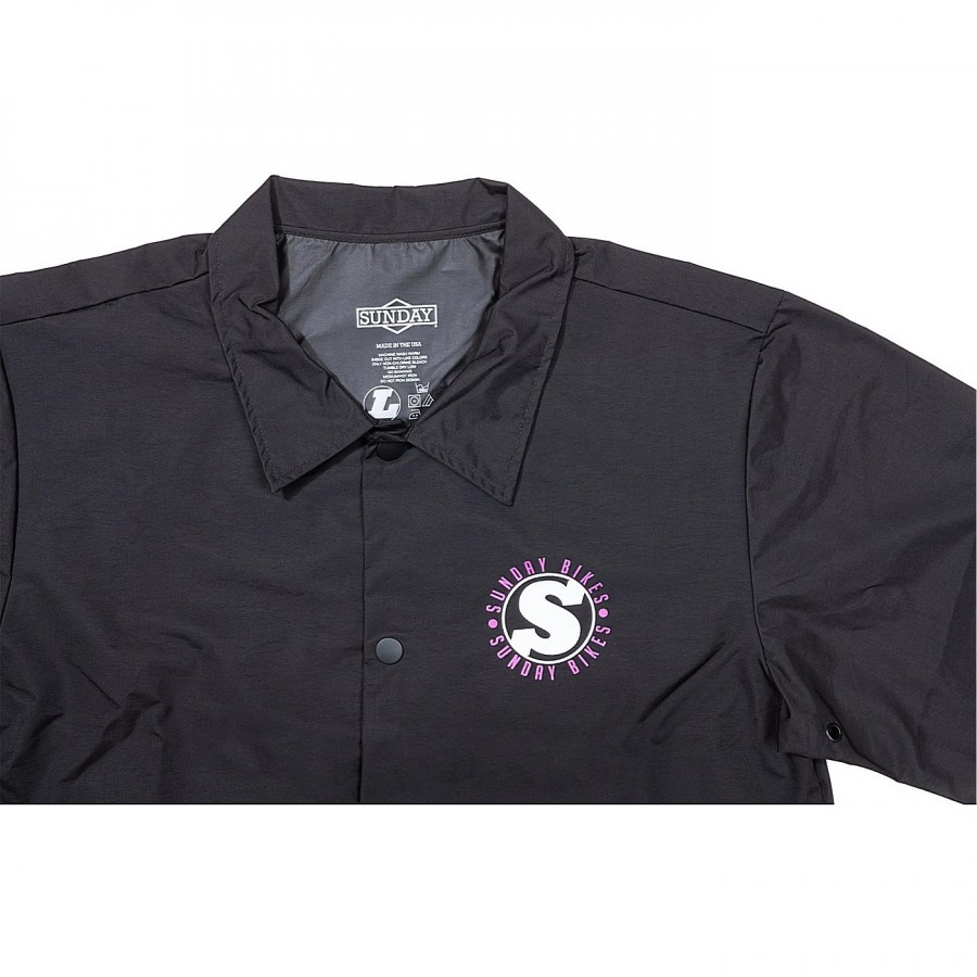 Chaqueta, cortavientos Sunday Creepy Sweeper - Negro con morado y blanco Sml - 3