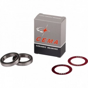 Sparepart Bearing Kit For Cema Bb Includes 2 Bearings And 2 Covers Cema 24 Mm And Gxp - Ceramic - Red - 3