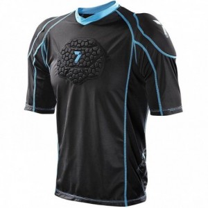7Idp Camiseta Juvenil Flex Body Protector Talla: S/M, Negro-Azul - 1