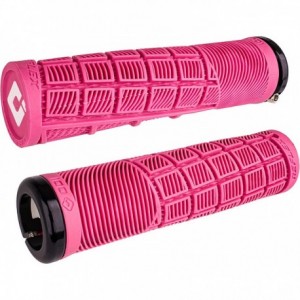Odi Grips Reflex V2.1 Lock-On Pink mit schwarzen Klemmen 135 mm - 1