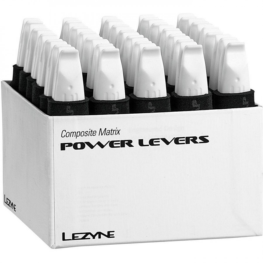 Lezyne Démonte-pneu, levier de puissance avec crochet effrayant, blanc, matériau composite, boîte de présentation 30 pièces - 1