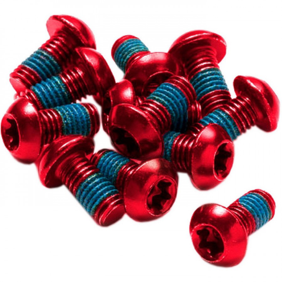 Reverse brake disc screw set red 12 pieces. - 1