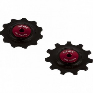 9/10/11V Pulley Wheels Stainless - Black - 2
