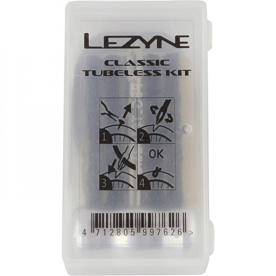 Lezyne Classic Tubeless Kit in Kunststoffbox, Silber - 3