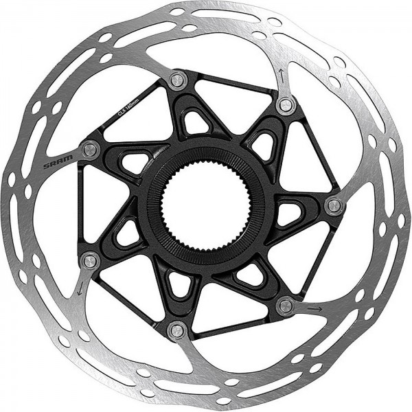 Rotor-Mittellinie, 2-teilig, Centerlock, 160 mm, schwarz, abgerundet - 1