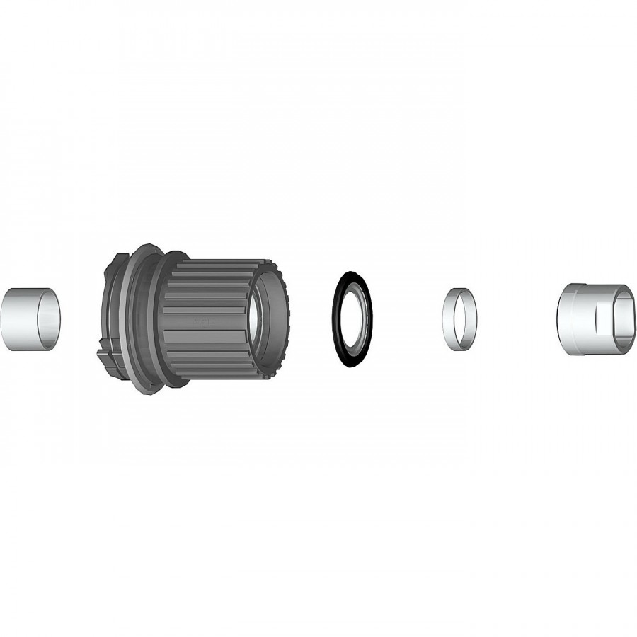 Mahle X20 Shimano Set ruota libera Microspline, alluminio con dadi - 1 - Corpetto ruota libera - 8435635800992