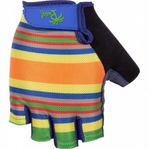 Pedal Palms Short Finger Glove Sun Lounge, Size S, Colorful Striped - 1