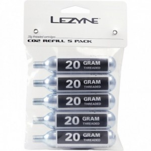 Confezione di ricarica Lezyne con cartucce Co2 20G, 5 pezzi - 1 - Bombolette e dosatori co2 - 4712805996650