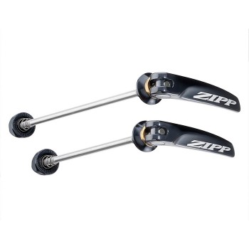 Zipp Tangente Qr-S en acier inoxydable noir avec logo argenté, paire 100 mm/130 mm pour - 1