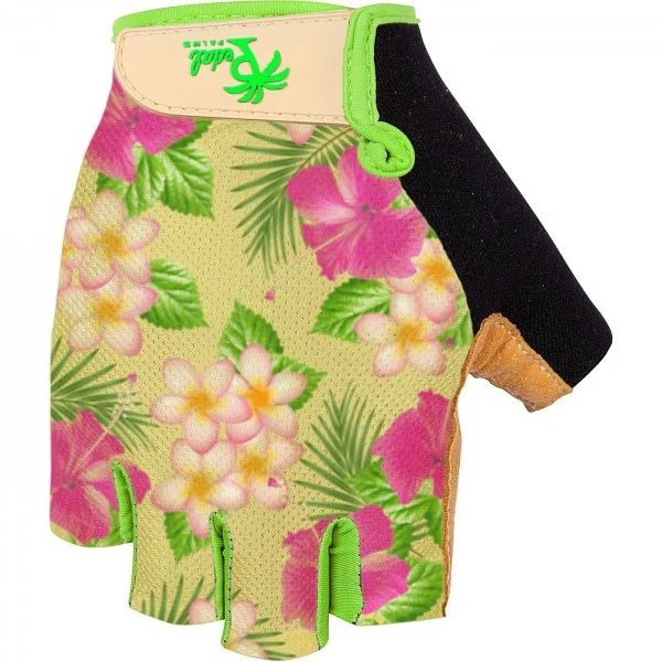 Gant à doigts courts Pedal Palms Aloha, taille Xl, à fleurs beiges - 1