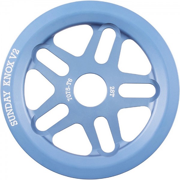 Guardsprocket Sunday Knox V2 28T, 7075-T6 Azul Escarcha - 1