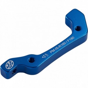 Reverse brake disc adapter Is-Pm 180 Vr+160 Hr blue - 1