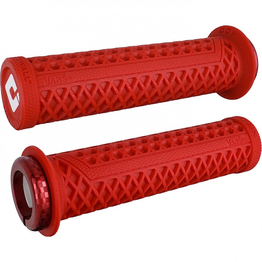 Odi Grips Vans V2.1 Lock-On Rosso Con Morsetti Rossi 135Mm - 1 - Manopole - 0711484195662