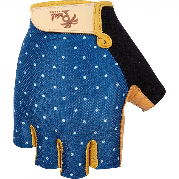 Pedal Palms Short Finger Glove Polka, Size Xxs Blue-Brown - 1