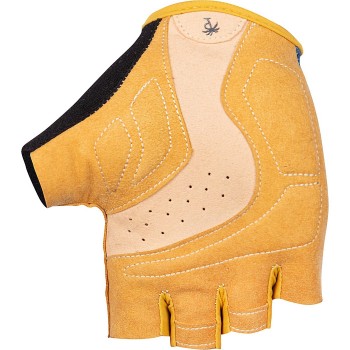 Pedal Palms Short Finger Glove Polka, Size Xxs Blue-Brown - 2