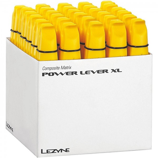 Démonte-pneu Lezyne, Power Lever XL, jaune, matériau composite, boîte de présentation, 30 pièces - 1