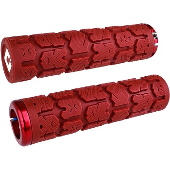 Odi Grips Rogue V2.1 Lock-On Red W/ Red Clamps 135Mm - 1