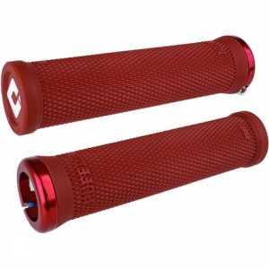 Odi Grips Ruffian V2.1 Lock-On Red W/ Red Clamps 135Mm - 1