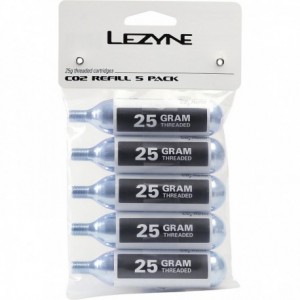 Lezyne Co2 Cartridges 25G, 5-Pack Refill - 1