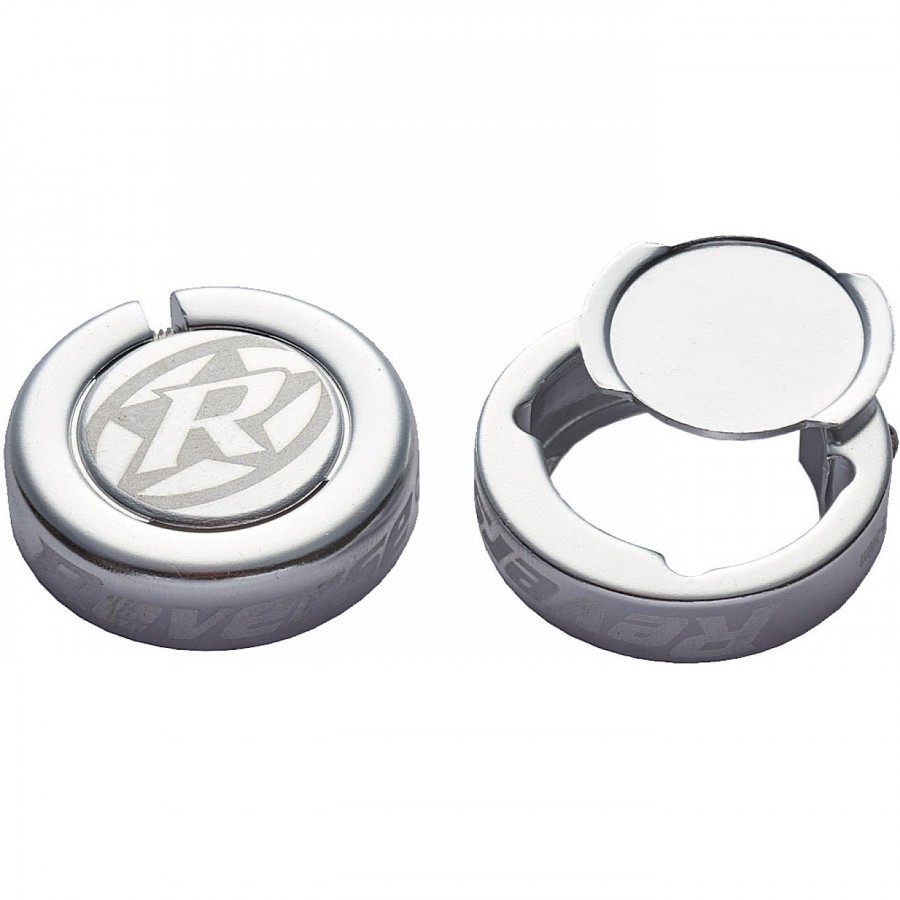 Reverse Chip End Caps For Lock On Grips, 2 pcs. Silver - 1