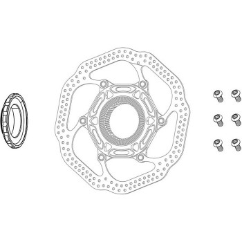 Anillo de bloqueo central Zipp negro, para disco de freno de 170 mm o más - 1